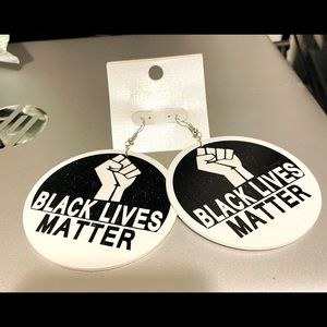 Black Lives Matter wooden earrings